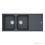 Franke Urban Topmount Double Bowl Sink 1160mm, Reversible Drainer, Onyx UBG621REV ON