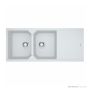 Franke Urban Topmount Double Bowl Sink 1160mm, Reversible Drainer, Polar White UBG621REV PW