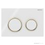 Geberit Kappa21 Flush Button, White with Gold Trim 115.240.KK.1