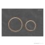 Geberit Sigma21 Flush Button, Mustang Slate, Red Gold Trim 115.650.JM.1