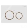 Geberit Sigma21 Flush Button, White, Red Gold Trim 115.650.SI.1