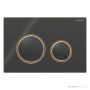Geberit Sigma21 Flush Button, Black, Red Gold Trim 115.650.SJ.1