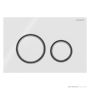 Geberit Sigma21 Flush Button, White, Black Chrome Trim 115.651.SI.1