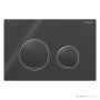 Geberit Sigma21 Flush Button, Black, Black Chrome Trim 115.651.SJ.1