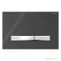 Geberit Sigma50 Flush Button, Black with Brushed Chrome Button 115.788.DW.2