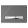 Geberit Sigma50 Flush Button, Smoked Reflective Glass with Brushed Chrome Button 115.788.SD.2