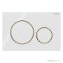 Geberit Sigma20 Flush Button, White with Gold Trim 115.882.KK.1