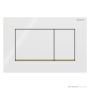 Geberit Sigma30 Flush Button, White, Gold Trim 115.883.KK.1