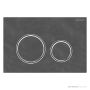Geberit Sigma21 Flush Button, Slate, Chrome Trim 115.884.JM.1