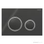 Geberit Sigma21 Flush Button, Black, Chrome Trim 115.884.SJ.1