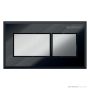 Geberit Square Pneumatic Flush Remote Buttons, Brushed Chrome with Black Trim 115.932.KV.1