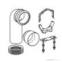 Geberit Duofix chair bracket accessory package AU 225.180.00.1