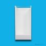 Doccia SE12 900 x 765mm Shower Enclosure, High Step, White SE-12