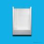 Doccia SE40 1250 x 760mm Shower Enclosure, High Step, White SE-40