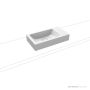 Kaldewei Cono Countertop Handbasin 1TH 550 x 300 x 100mm, Freeflow Waste 01-3074