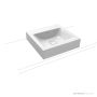 Kaldewei Cono Countertop Washbasin 1TH 500 x 500 x 120mm, Freeflow Waste 01-3077
