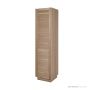 Loughlin Keys 2100mm High x 525mm Wide Timber Tall Boy with 4 Shelves & Basket - Tassie Oak KEYSTALLBOYTASOAK