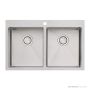Oliveri Apollo Top, Flush & Under Mount Double Bowl Sink 800mm, Stainless AP1464