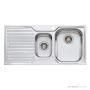 Oliveri Diaz Topmount 1 & 1/2 Double Bowl Sink 980mm