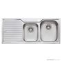 Oliveri Diaz Topmount 1 & 3/4 Double Bowl Sink 1080mm