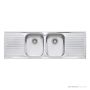 Oliveri Diaz Topmount Double Bowl Sink 1430mm