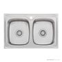 Oliveri Endeavour Top & Under Mount Double Bowl Sink 775mm