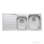 Oliveri Flinders Topmount 1 & 3/4 Double Bowl Sink 1080mm