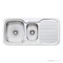 Oliveri Lakeland Topmount 1 & 1/2 Double Bowl Sink 980mm