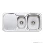 Oliveri Lakeland Topmount 1 & 1/2 Double Bowl Sink 980mm