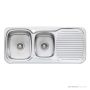 Oliveri Lakeland Topmount 1 & 3/4 Double Bowl Sink 1080mm