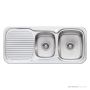Oliveri Lakeland Topmount 1 & 3/4 Double Bowl Sink 1080mm
