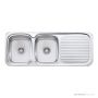 Oliveri Lakeland Topmount Double Bowl Sink 1200mm