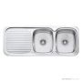 Oliveri Lakeland Topmount Double Bowl Sink 1200mm