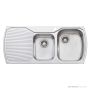 Oliveri Monet Undermount 1 & 3/4 Double Bowl Sink 1100mm