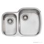 Oliveri Monet Undermount 1 & 1/2 Double Bowl Sink 675mm, Stainless MO72U