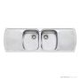 Oliveri Monet Topmount Double Bowl Sink with Double Drainer 1500mm, Stainless MO753 1TH