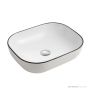 Oliveri Naples Counter Top Black Line Basin 465mm