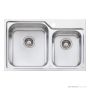 Oliveri Nu-Petite Topmount 1 & 3/4 Double Bowl Sink 775mm