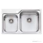 Oliveri Nu-Petite Topmount 1 & 3/4 Double Bowl Sink 775mm, Stainless NP616 1TH