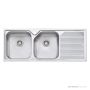 Oliveri Nu-Petite Topmount Double Bowl Sink 1250mm