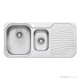 Oliveri Petite Topmount 1 & 1/2 Double Bowl Sink 980mm