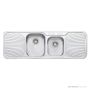 Oliveri Petite Topmount 1 & 3/4 Double Bowl Sink 1430mm