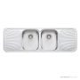 Oliveri Petite Topmount Double Bowl Sink 1430mm