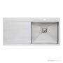 Oliveri Professional Series Topmount Single Bowl Sink 1040mm, Left Drainer, Stainless PR1122 1TH