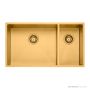 Oliveri Spectra Top, Flush & Under Mount 1 & 1/2 Double Bowl Sink 790mm, Gold SB35AU