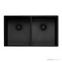 Oliveri Spectra Top, Flush & Under Mount Double Bowl Sink 780mm, Black SB63BK