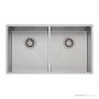 Oliveri Spectra Top, Flush & Under Mount Double Bowl Sink 780mm, Stainless SB63SS
