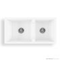 Oliveri Sicily Top & Under Mount Fireclay Farmhouse 1 & 3/4 Double Bowl Sink 914mm