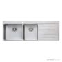 Oliveri Sonetto Topmount 1 & 3/4 Double Bowl Sink 1415mm