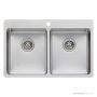 Oliveri Sonetto Topmount Double Bowl Sink 785mm